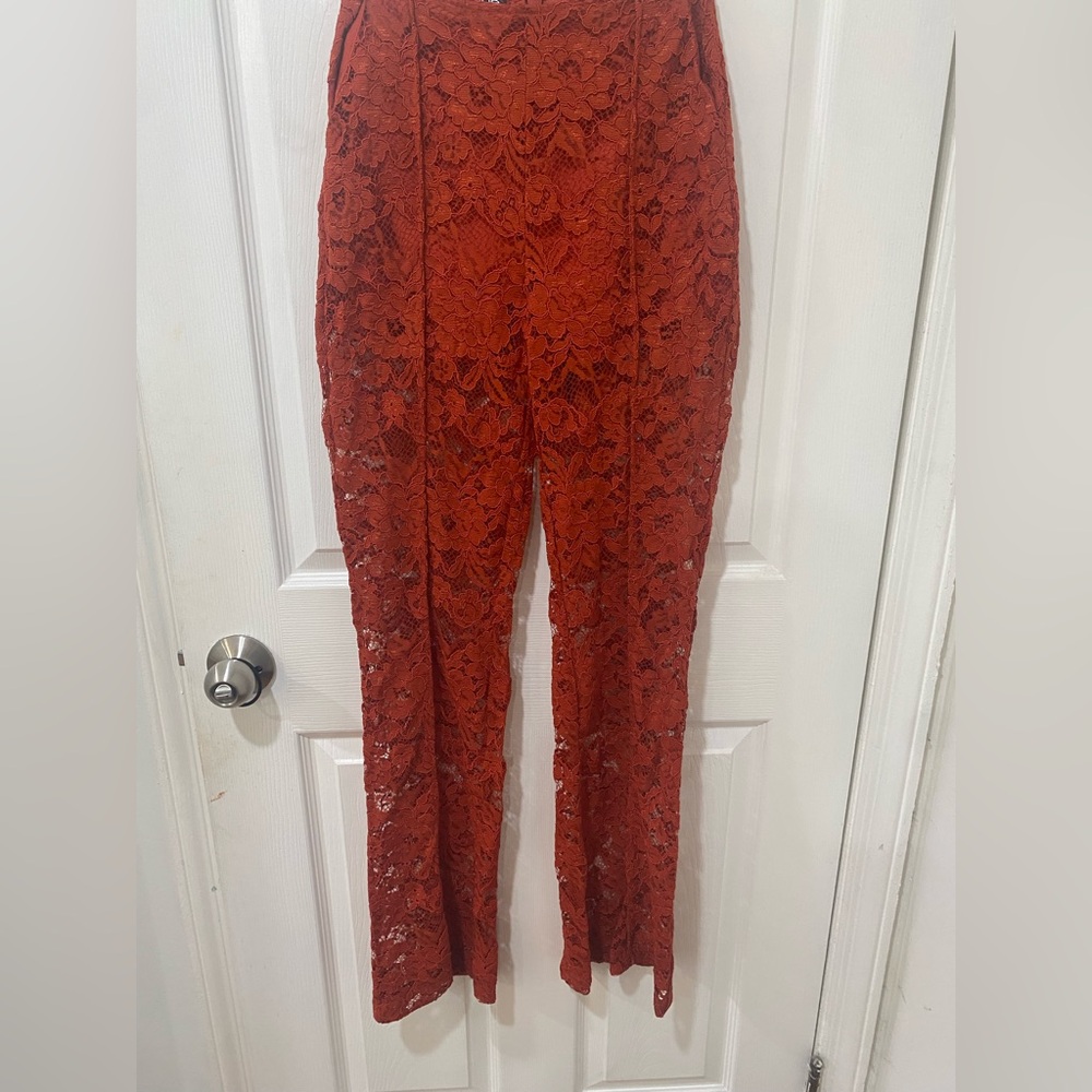 bebe Rust Lace Women's pants